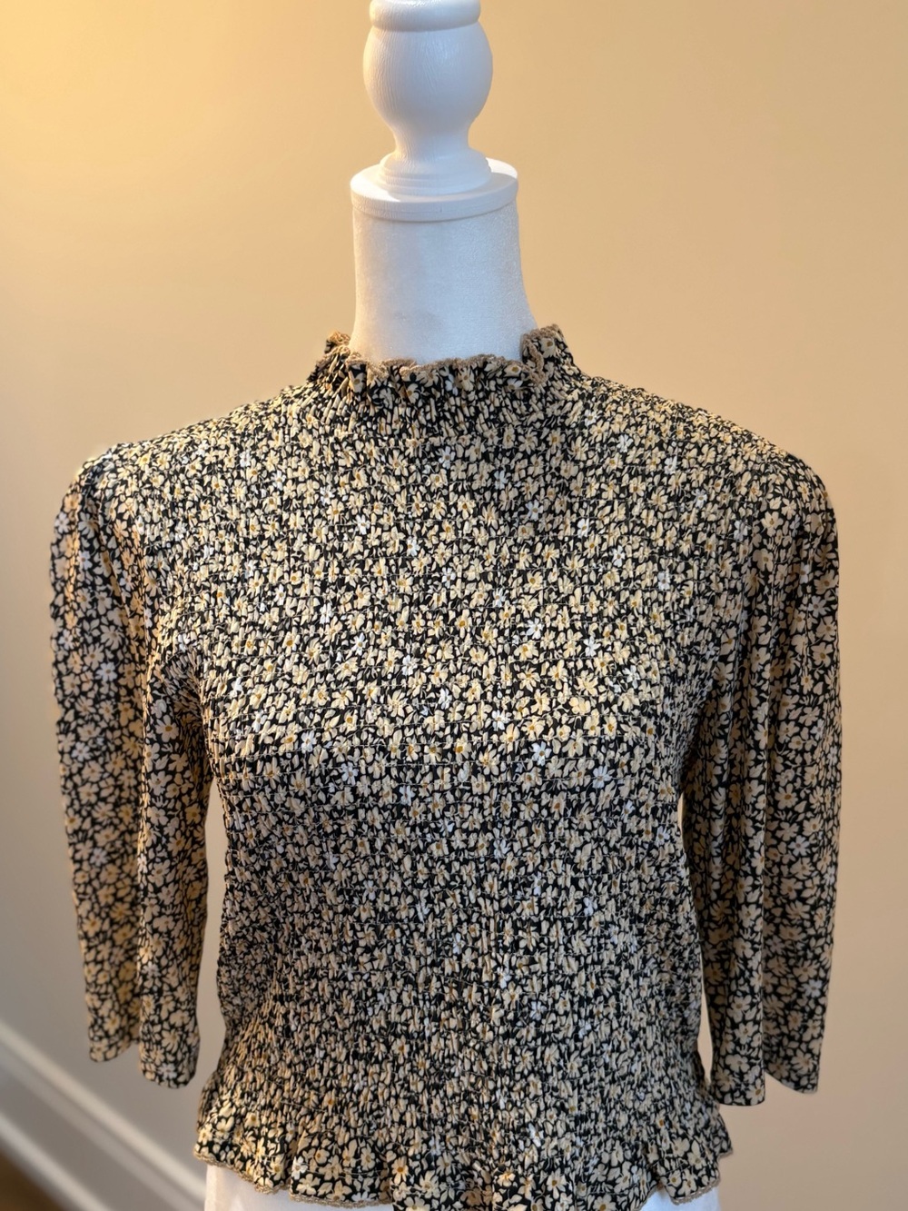 Sandro Floral Long-Sleeve Top